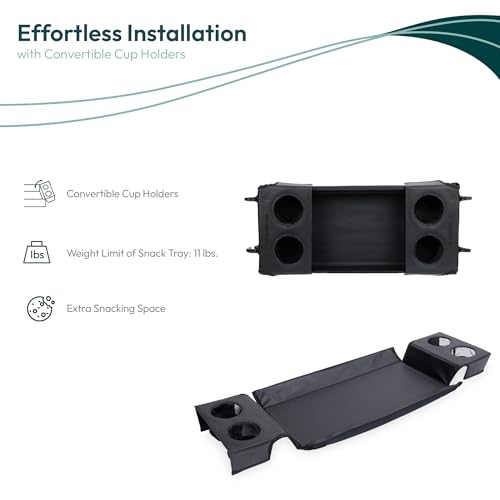 WONDERFOLD Flex Snack Tray for L4 Stroller Wagon with Convertible Cup Holders & Adjustable Sidewalls to Maximize Space, Easy to Install, Easy to Clean - size: L4 Flex