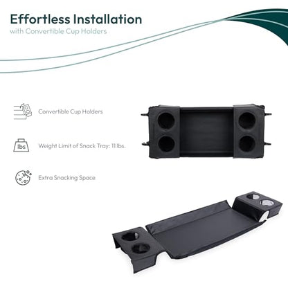 WONDERFOLD Flex Snack Tray for L4 Stroller Wagon with Convertible Cup Holders & Adjustable Sidewalls to Maximize Space, Easy to Install, Easy to Clean - size: L4 Flex