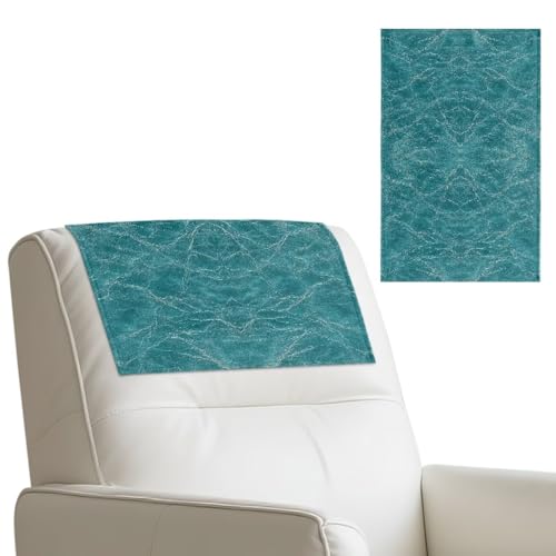 Deep Green Waterproof Headrest Sofa Protector, Non-Slip Recliner Chair Cover, Waterproof Leather Headrest Protector for Most Furniture, Home Decor, 2 Packs - color: Deep Green