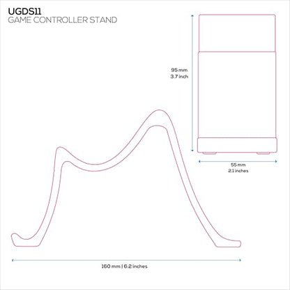 Desktop Game Controller Stand Holder – Stylish, Minimal Wave Design, Suitable for PS5, Xbox, Switch, PC & Retro Gamepads - by Brainwavz (UGDS11) - color: UGDS11
