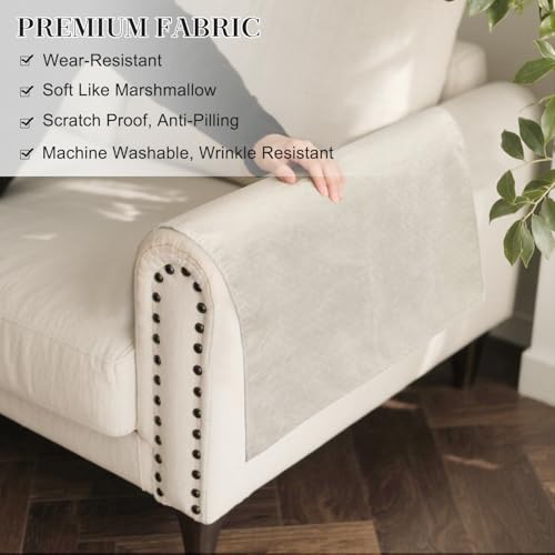 Couch Arm Covers Sofa Arm Covers Set of 2, Waterproof Couch Cover Armchair Cover for Recliner, Non Slip Sofa Headrest Covers Armrest Cover Couch Slipcover Protector,Khaki - color: Khaki