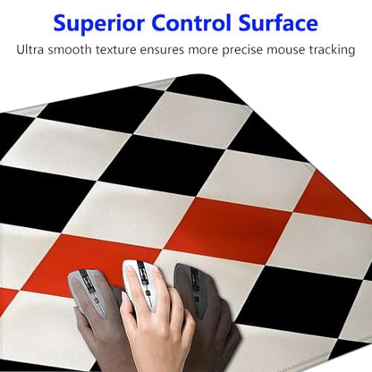 Large Gaming Mouse pad,Checkerboard High Contrast Anti Slip Rubber Base Mouse pad, Suitable for Computer, Laptop, Office Desk Accessories - color: Checkerboard High Contrast