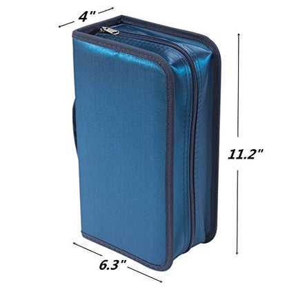 Capacity CD/DVD case Wallet, Storage,Holder,Booklet (128 Blue) - color: 128 Blue