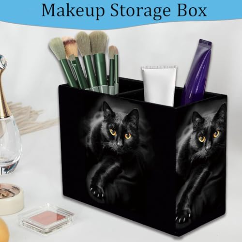 Pen Holder and Anti-Slip Mouse Pad Combination, Makeup Brush Storage Box, Tableware Storage Box, Suitable for Office and Home - Cat - color: Cat