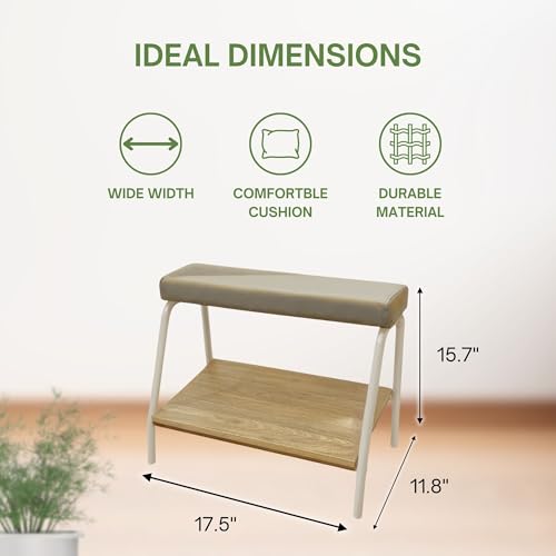 Double Step Footrest Under Desk Versatile Foot Stool Ottoman for Comfortable Desk Work Office Life (White) - color: White