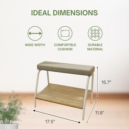 Double Step Footrest Under Desk Versatile Foot Stool Ottoman for Comfortable Desk Work Office Life (White) - color: White