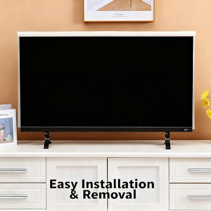 Lace Tv Cover Dust Cover, Indoor Computer Screen Protection , Lace TV Screen Protector Cloth, Antistatic Television Monitors Dust Proof (Size:50inch) - size: 50