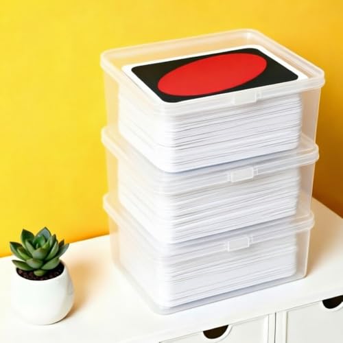 3PCS Card Case for UNO Card, Plastic Playing Card Case, Card Holder Box, Plastic Card Storage Box(NO Cards) - color: 3 PCS Clear