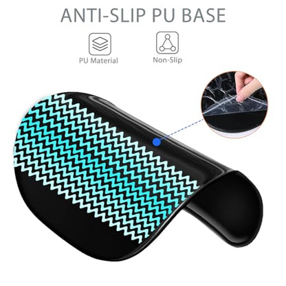 Ergonomic Mouse Pad with Wrist Rest, Comfortable Gel Concave Mouse Pad with Non-Slip Base, Pain Relief Mouse Pads with Smooth Wrist Support for Gaming, Office, Home (Black) - color: Black