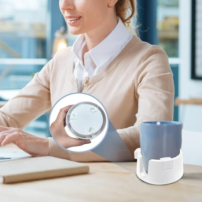 Bonsicoky Anti Spill Cup Holder - Adjustable Plastic Drink Holder - Adhesive Desk Cup Holder for Home Office Couch Table - White - color: White