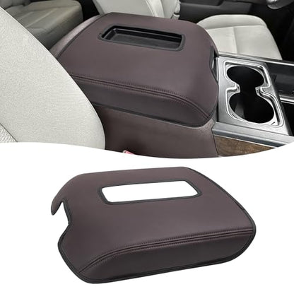 Center Console Armrest Cover for GMC Sierra & Chevrolet Silverado 2014-2018, Tahoe & Yukon & Suburban 2015-2020, Bucket Seat, Car Armrest Protector, Cocoa Brown - color: Cocoa Brown