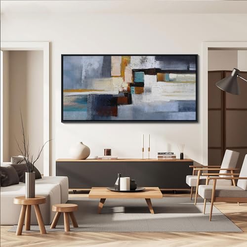 KLAKLA Large Canvas Wall Art - Modern Abstract Picture Artwork for Wall Black Frame Wall Art for Living Room Bedroom Office Painting Art - color: Black and white abstract - 2, size: 30x60