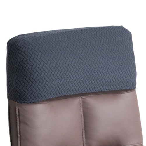 Stretch Office Chair Headrest Cover Jacquard Headrest Slipcover for Office Chairs Non Slip Head Rest Chair Furniture Protector for High Back Computer Chairs Set of 1 Dark Gray - color: Dark Gray, size: Set of 1