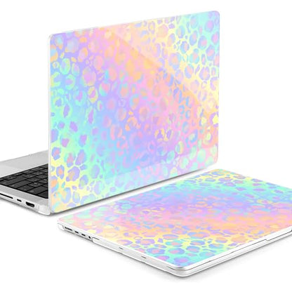 DONGKE Case for MacBook Pro 14 Inch (2026-2021 Release, M5 M4 M3 M2 M1 Pro/Max Chip), Plastic Slim Hard Shell Protective Cover with Keyboard Cover & Screen Protector, Leopard Print - color: Leopard Print