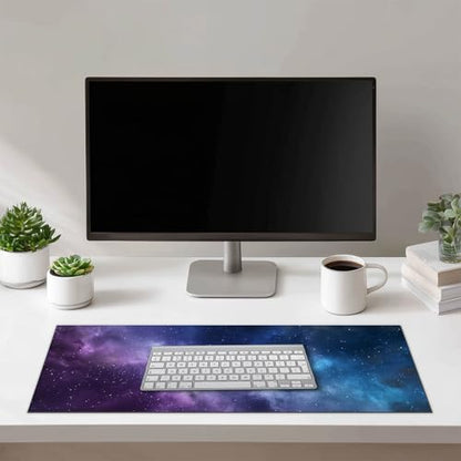 HOMETITUTE XL Mouse Pad Gaming Mousepad Nebula Space Art 31.5x11.8 Inch Non-Slip Keyboard Desktop Protector Mat Diatomite Large Mouse Pad for Home and Office Desk Accessories - color: Galaxy Nebula Space Art