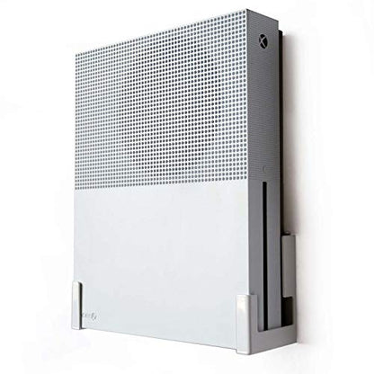 Monzlteck Wall Mount for Xbox One S，All Metal Vertical Hanging On Wall with Power Botton Left/Right,Wall Shelf Bracket for Xbox 1S