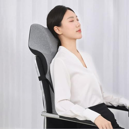 Office Chair Headrest, Adjustable Neck Support Pillow with Removable Washable Cover - Head Rest Attachment for Office Chairs and Wheelchairs, Neck Pillow for Desk Chair Napping (Black) - color: Black