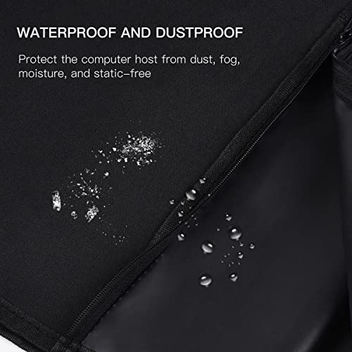 PC CPU Desktop Host Dust Cover Protector, Waterproof Desktop Mid-Tower Computer Host Dustproof Cover Full Case with Zipper, Anti-Static CPU Tower PC Dust Covers (10.6W x 20.5H x 24.6D)