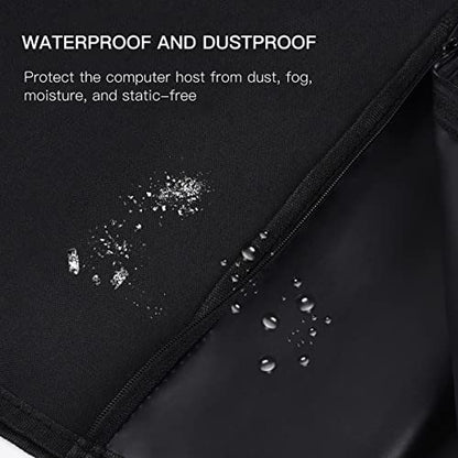 PC CPU Desktop Host Dust Cover Protector, Waterproof Desktop Mid-Tower Computer Host Dustproof Cover Full Case with Zipper, Anti-Static CPU Tower PC Dust Covers (10.6W x 20.5H x 24.6D)