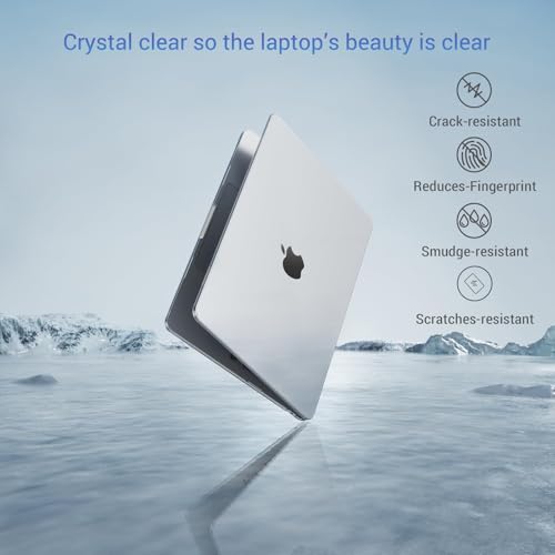 MOSISO Compatible with MacBook Air 13 inch Case M5 2026 M4 2025 M3 M2 2024-2022 A3449 A3240 A3113 A2681, Scratches-Resistant Protective Hard Shell for MacBook Air 13.6 inch Case, Crystal Clear - color: Crystal Clear