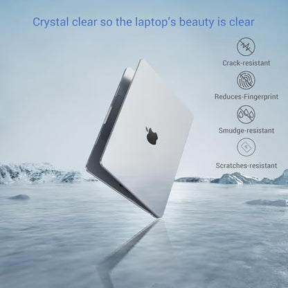 MOSISO Compatible with MacBook Air 13 inch Case M5 2026 M4 2025 M3 M2 2024-2022 A3449 A3240 A3113 A2681, Scratches-Resistant Protective Hard Shell for MacBook Air 13.6 inch Case, Crystal Clear - color: Crystal Clear