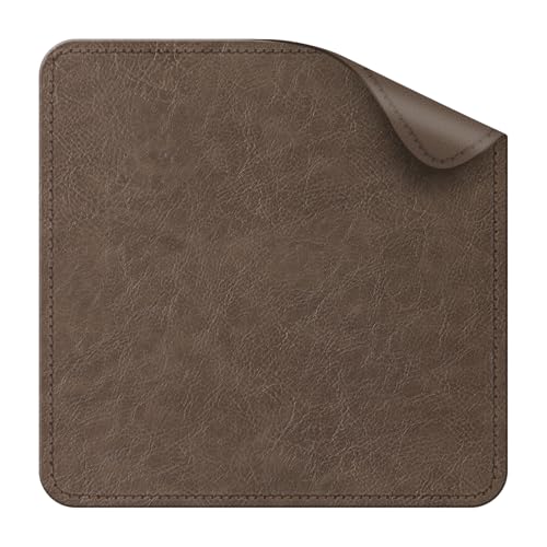 Imitation Crazy Horse Leather Desk Mat - Waterproof Desk Pad - Ideal for Large Mouse Pad and Desk Mats on Top of Desks (Chestnut+Chestnut, 11"*8") - color: Chestnut+chestnut, size: 11" x 8"