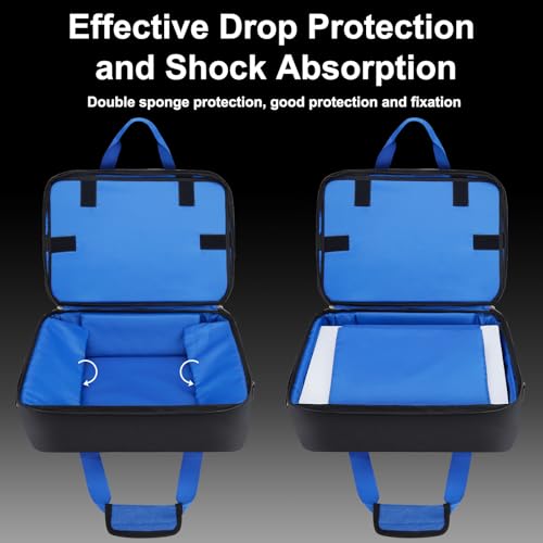GDNasist Carrying Case Fit for PS5, Travel Thickened Protective Bag Compatible with Playstation 5 Console, Headset, PS5 Controller, Game Discs, and Gaming Accessories - color: Black