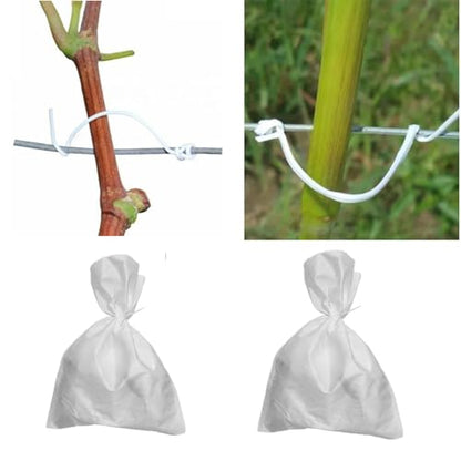 1000 pcs 6 inch White Cable Twist Ties Plastic Twist Ties with Rugged Metal Innercores Reusable Fastening Cable Cord Wire Ties - size: 6 inch-White