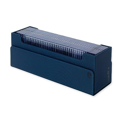 Vault X Card Storage Box, Exo-Tec Material, Detachable Magnetic Lid, with Dividers & Foam Fillers, for Trading Cards (Blue)