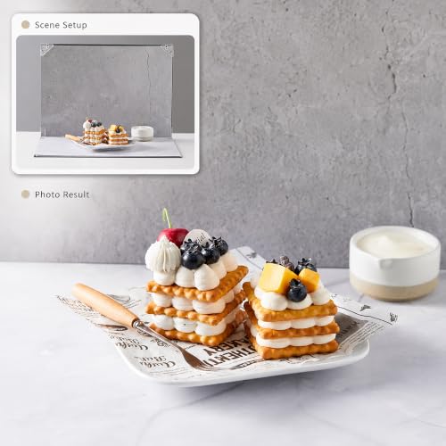 BYSTONE Product Photography Backdrops Kit, 8 Pcs 16 Patterns Photo Backdrop Board, 16.5 x 11.7 in Tabletop Background for Food Jewelry Cosmetics, Small Product Photoshoot Props