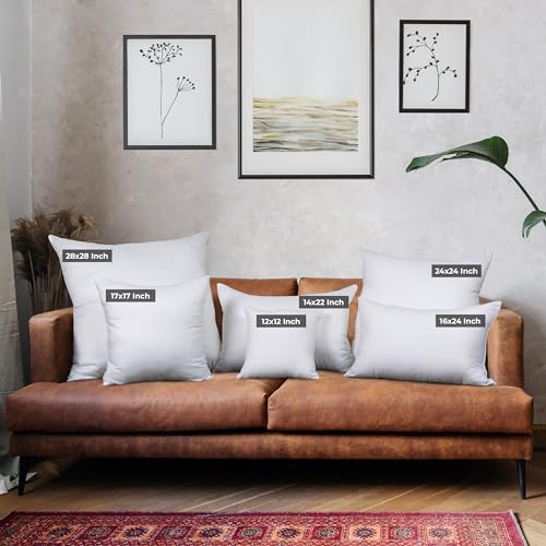Utopia Bedding Throw Pillows (Set of 4, White) – 12 x 12 Inches Down Alternative Pillows for Bed, Sofa, and Couch - Fluffy Decorative Stuffer Pillow for Indoors & Outdoors - size: 12x12 Inch