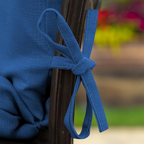 Arden Outdoor Midback Chair Cushion, 18 x 16.5, Rain-Proof, Fade Resistant Cobalt Blue Texture - color: Cobalt Blue Texture