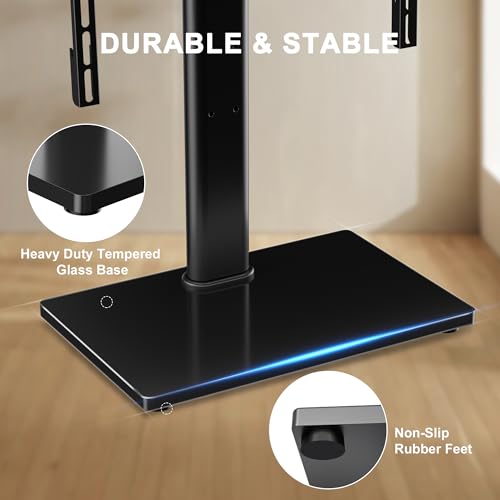 XINLEI Universal Swivel TV Stand Base Table Top TV Stand for 23-70 Inch TVs 70 Degree Swivel, 6 Height Adjustable Tall Monitor Mount Stand, Max VESA 400x400mm,Holds up to 88lbs TS206 - style: H-Shape 400x400mm Vesa