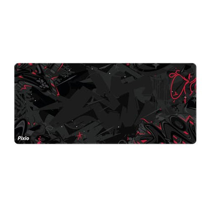 Pixio Mouse Pads - 36 x 16 inch XXL Urban Doodle Black Multifunctional Large Desk Mats for Gaming, Office, Desktop Anti-Slip Waterproof Washable Computer Mouse Mat - color: Black Urban Doodle