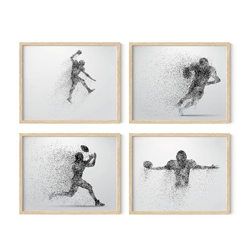 Summit Designs Football Wall Art - Posters - Room Decor, Sports Wall Decor - Poster, Themed Bedroom - (11x14) Unframed Prints (Unframed) - color: Particle, size: 11x14, style: Unframed