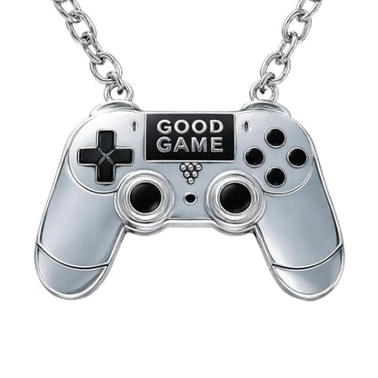 Game Controller Necklace – Symbol of Passion, Gaming, and Fun – Meaningful Gamer Pendant for Players, Streamers, and eSports Fans – Gift for Mom, Dad, Daughter, Son, Friend, Women and Men - color: Silver