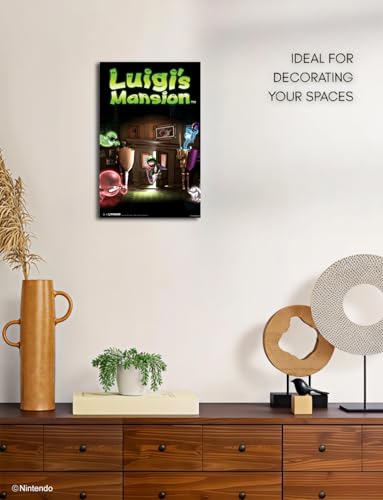 Pyramid America Mario Poster – Super Mario Bros Luigi Mansion Wall Art Gaming 11 x 17 inch – Video Game Room Decor, Room Office & Gamers – Nintendo Decorations