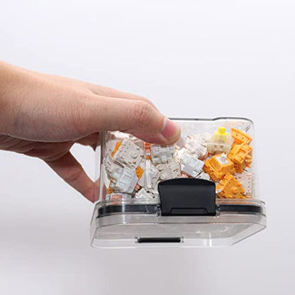 Sumgsn Keyboard Switch Container Switch Storage Box Mechanical Keyboard Keycap Switches Storage Box Transparent Plastic Sealed (460ml) - color: 460ml-1pcs