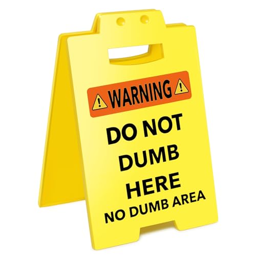 Smilelife Funny Office Cubicle Decor No Dumb Area Desk Sign Team Office Gag Gifts for Coworker Teammate Employee Boss Manager - color: No Dumb Area