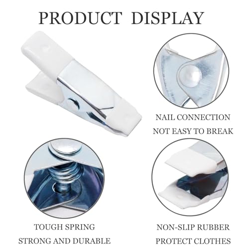2 Inch Spring Clamps, Heavy Duty Metal Strong Clips Clamps (20pcs, White) - color: White, size: 20 Pcs