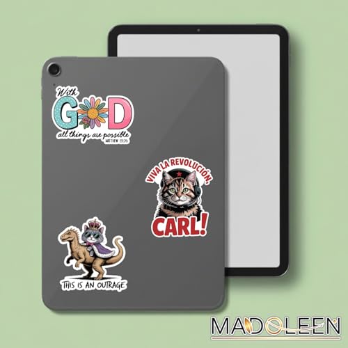 (5Pcs) Princess Donut Revolucion Carl Stickers 3 Inch, Dungeon Crawler Carl Poster, Funny Fantasy Quote Decals for Fans, Gaming Enthusiasts Waterproof Vinyl Decal for Laptop, Book, Car, Phone