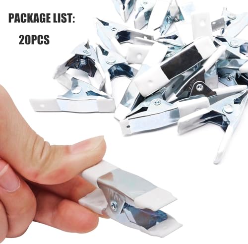 2 Inch Spring Clamps, Heavy Duty Metal Strong Clips Clamps (20pcs, White) - color: White, size: 20 Pcs