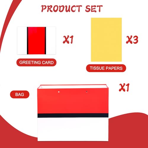 Mprocen Cartoon Animation Party Gift Bags Red White Theme Goodie Bag Birthday Wrapping Paper Greeting Card Envelope Party Decoration Supplies - color: Themed 5