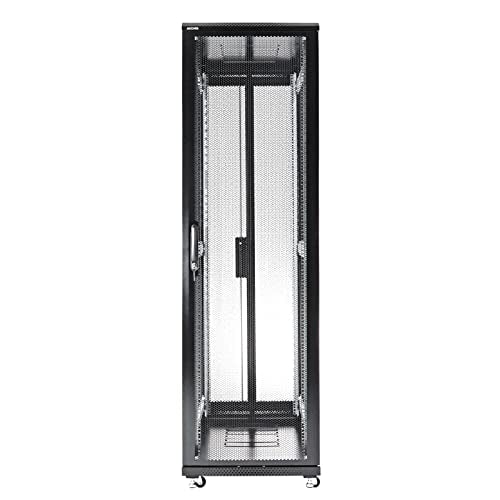 Aeons 42U Professional Network Server Rack Cabinet Enclosure 1000mm 39.5" Deep Computer Electronics Data Equipment Rack Vented Door Server-Depth Black (Pre-Assembled) - style: 42U-40"D [Vented]