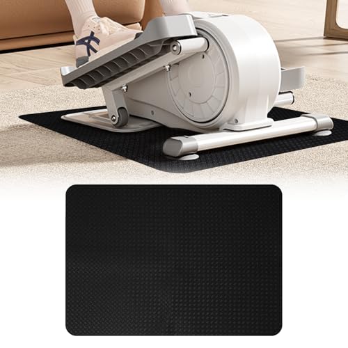 Double-Sided Non-Slip Workout Mat for Elliptical Machine, 23.6" x 17" Stepper Mat for Under Desk Ellipticals & Pedal Exercisers, Stability & Floor Protection, Vibration Plate Mat Compatible - size: 23.6"L x 17"W x 0.2"Th