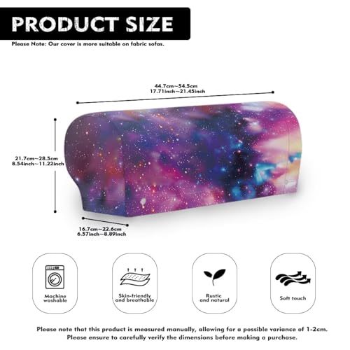 Galaxy Space Print Armrest Covers for Chairs, 2 PCS Stretch Furniture Protector for Recliner, Curved, Square, Stain Resistant Couch Armrest Covers - color: Galaxy Space