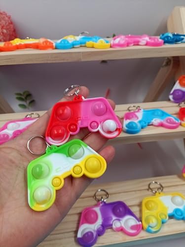 20 pcs Bulk Game Pop Fidget Keychain Silicone holiday party gifts