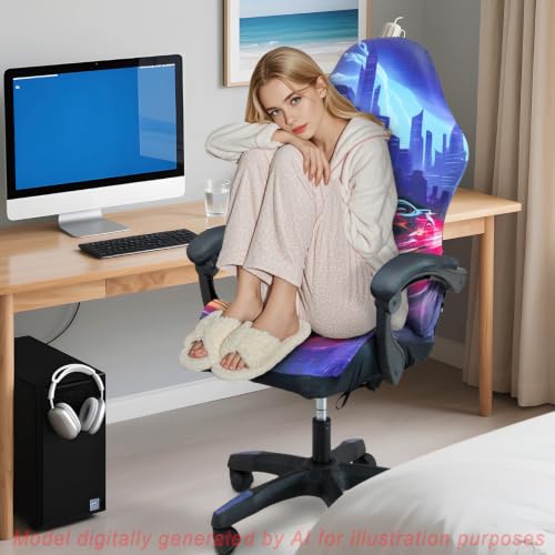 Gaming Chair Covers, 3D Printing One-piece Universal Fit Gaming Chair Seat Cover with Armrest Sloipcover(Color:Style 2) - color: Style 2