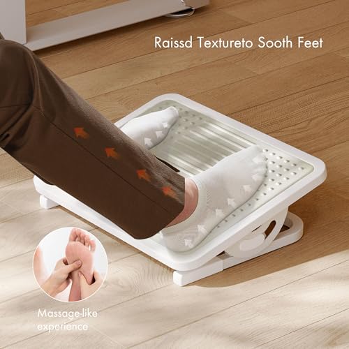 EUREKA ERGONOMIC Tilt Adjustable Footrest, Foot Rest for Under Desk at Work with Massage Surface, Office Foot Rest Under Desk with 20 Degree Tilt No Locking, Metal Frame - style: Ergonomic