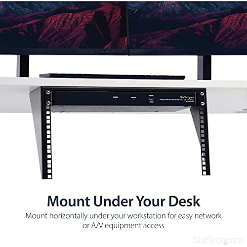 StarTech 6U Vertical Wall-Mount Patch Panel Rack, 19in, TAA (RK619WALLV) - size: 6U